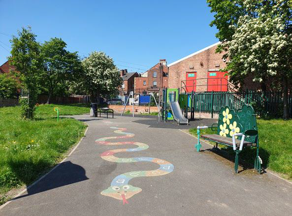 Picture of a doorstep public open space or pocket park at Garnets Pocket Park